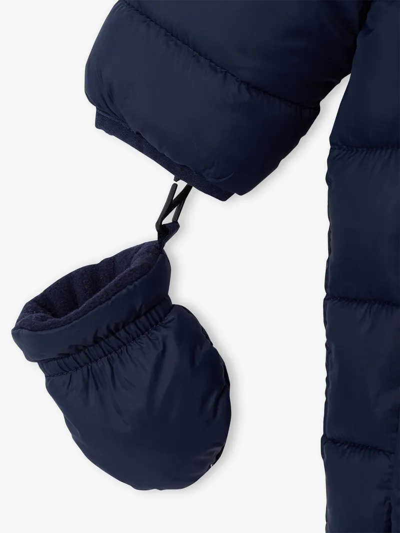 Vertbaudet Baby Winter-Overall mit Hasen-Applikation, Marine, – Produktbild 3 von 3
