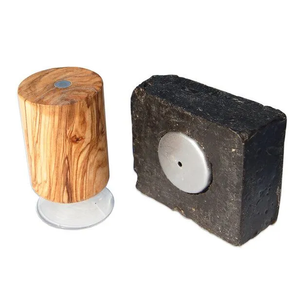 Olivenholz erleben Olivenholz erleben Magnetseifenhalter PISA mit Plättchen aus Olivenholz – Produktbild 2 von 4