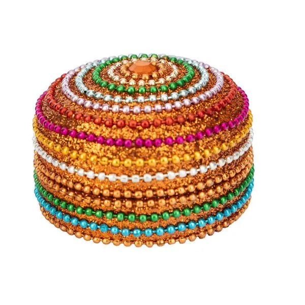 El Puente El Puente Dose "Rainbow" | Fair Trade & Handmade aus Indien, Mehrfarbig, – Produktbild 1 von 3
