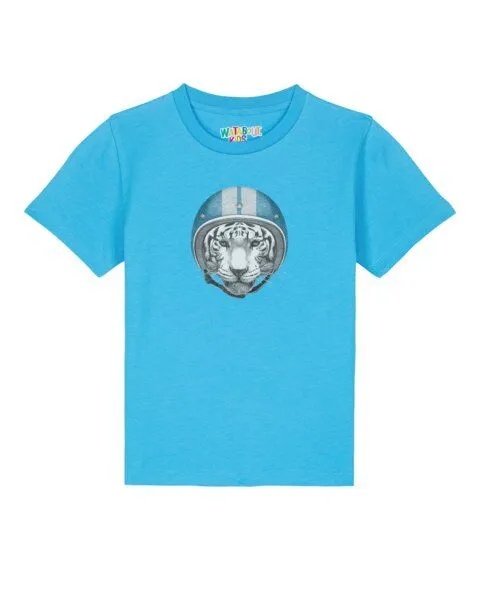 watabout.kids watabout.kids T-Shirt Kinder Racing Tiger, Aqua blue, – Produktbild 1 von 2
