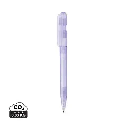 XD Collection Devin transparenter Stift aus GRS zertifiziertem rABS, lila – Produktbild 1 von 1