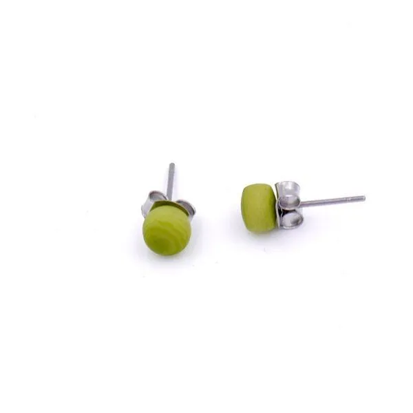 Mekhada Mekhada Tagua Ohrstecker TOPI 5 mm, Grün, – Produktbild 1 von 1