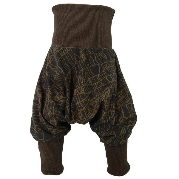 liebewicht liebewicht Yogahose Pumphose Bio Jersey "KaktusHerz" mit Bündchen nach Wahl, Braun/braun, – Produktbild 1 von 4