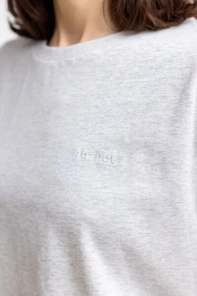 Rotholz Rotholz Logo T-Shirt aus Bio-Baumwolle, Grau meliert, – Produktbild 5 von 8