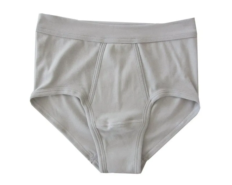 HERMKO Slip Briefs mit Eingriff,Bio-Baumwolle, breiter Weichbund, körpernah, große Größen, Grau, – Produktbild 3 von 5