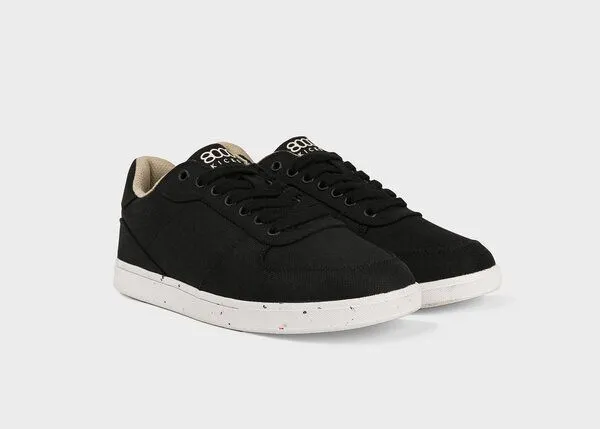 8000Kicks 8000Kicks Seeker Schwarz und Weiß - Wasserabweisender Hanfschuh – Produktbild 3 von 4