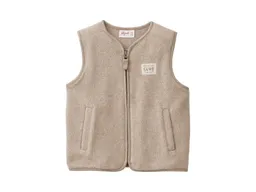 People Wear Organic People Wear Organic Fleece-Weste dunkelsand mélange 134/140 – Produktbild 1 von 1
