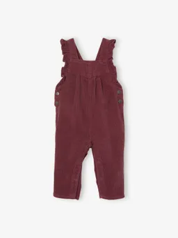 Vertbaudet Mädchen Baby Cord-Latzhose mit Volants – Produktbild 1 von 1