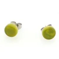 Mekhada Mekhada Tagua Ohrstecker TOPI 8 mm, Hellgrün, – Produktbild 1 von 1