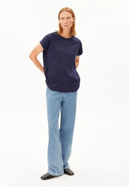 ARMEDANGELS ARMEDANGELS IDAARA Damen T-Shirt aus Bio-Baumwolle, Tinted navy, – Produktbild 4 von 4