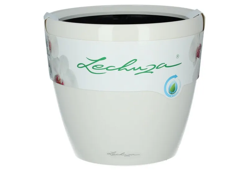 Lechuza® Lechuza® Pflanzkübel Lechuza Blumentopf rund Classico LS 28 weiß hochglanz Kunststoff mit – Produktbild 2 von 6