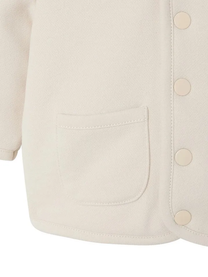 Vertbaudet Vertbaudet Strickjacke Baby Übergangsjacke mit Futter in Lammfelloptik, Weiß, – Produktbild 4 von 5