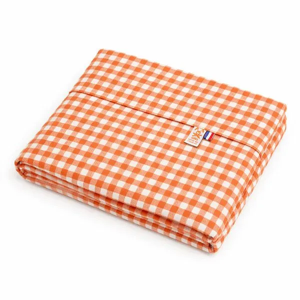 PAPATE PAPATE Flaches Bettlaken aus Bio-Baumwollgaze, Orange, – Produktbild 1 von 4
