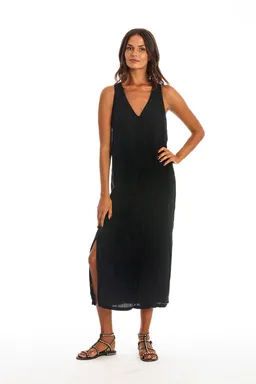 RAVENS VIEW IBIZA RAVENS VIEW IBIZA Damen vegan Kleid Winona Schwarz – Produktbild 1 von 1