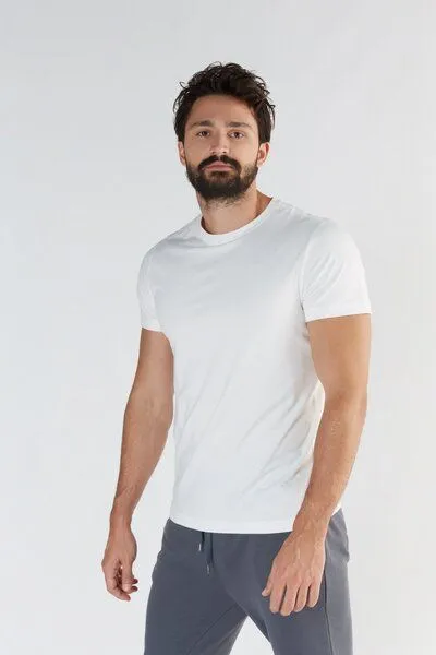 True North True North Herren Kurzarmshirt aus Bio-Baumwolle und Modal T-Shirt T2100, Weiß, – Produktbild 3 von 3