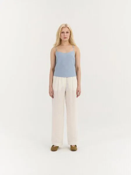 AmourLinen AmourLinen Leinenoberteil mit Schnürrücken AVA, Weiß, – Produktbild 2 von 4
