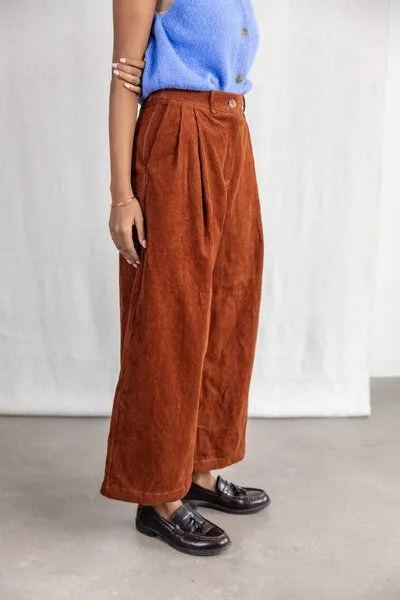Jyoti - Fair Works Jyoti - Fair Works Bio-Baumwollcord Culotte Awasi, Masala, – Produktbild 3 von 4