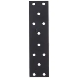 Alberts ALBERTS Lochplatte, verzinkt, schwarz, LxB 155x40 mm – Produktbild 1 von 1