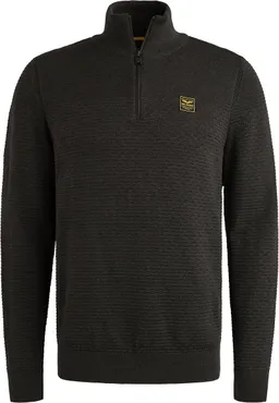 PME Legend PME Legend Half Zip Structure Mouliné Sweater Schwarz - Größe 3XL – Produktbild 1 von 1