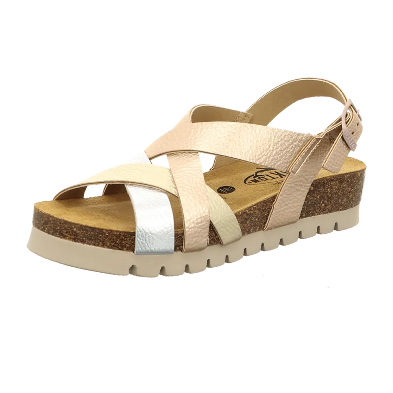 Plakton Plakton Bequeme Sandalen für Damen, Gold, – Produktbild 1 von 7