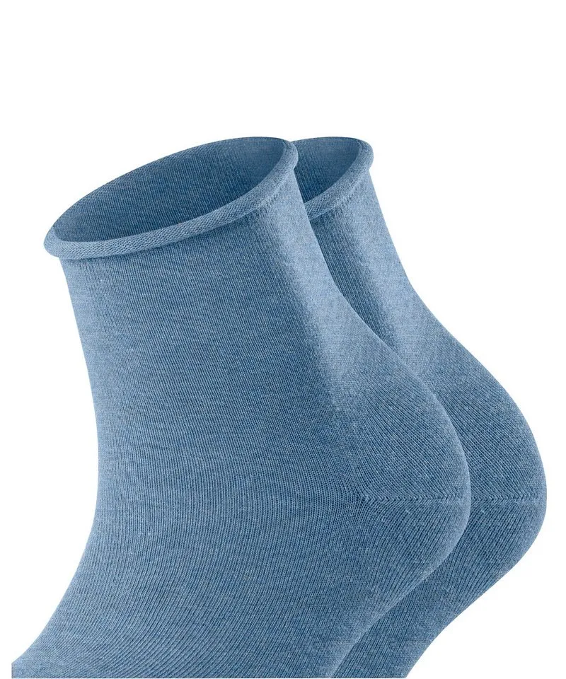 Esprit Kurzsocken Basic Pure (2 Paar) unifarbenes Basic-Design, Rollbündchen, Blau, – Produktbild 4 von 5
