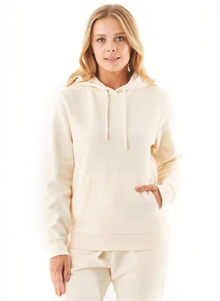 ORGANICATION ORGANICATION ESSENTIALS-HARRE-Soft Touch Hoodie aus Bio-Baumwolle, Weiß(off white), – Produktbild 1 von 4