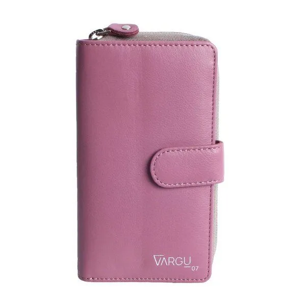 Vargu Vargu Echtleder Geldbörse SABA 1-A, Mauve - grey, – Produktbild 2 von 4