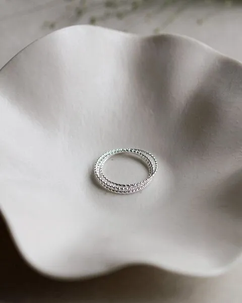 lille mus lille mus Ring 'Triple Glitzer' 925, Silber, – Produktbild 3 von 3