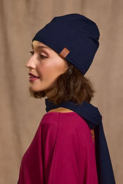 KOKOworld KOKOworld Schal Baba aus Fairtrade-Bio-Baumwolle, Navy (blau), – Produktbild 4 von 6