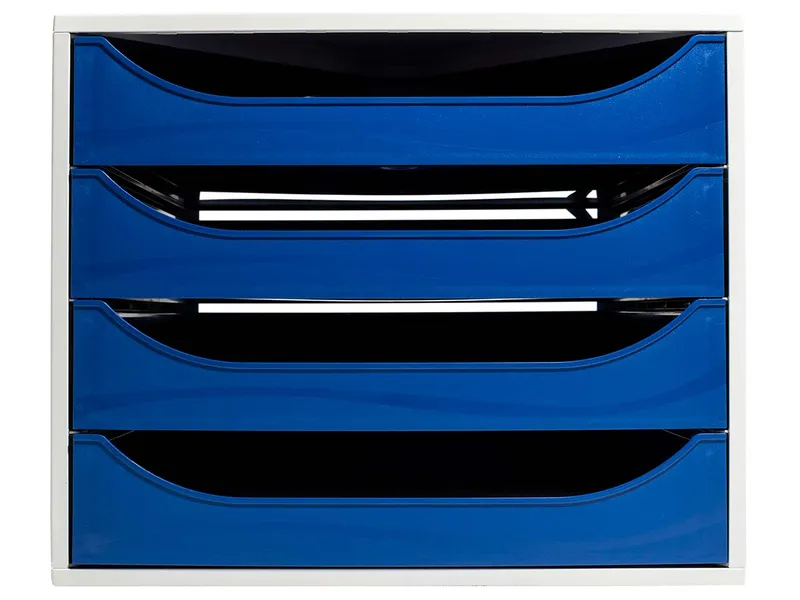 Exacompta Exacompta Schubladenbox Ecobox "Office", DIN A4+, 4 Schubladen, nachtblau – Produktbild 2 von 3