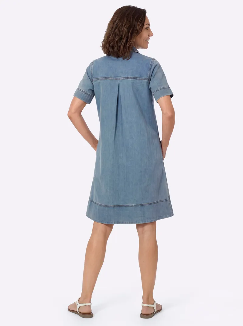 Witt Jeanskleid blue-bleached, Blue-bleached, – Produktbild 2 von 2