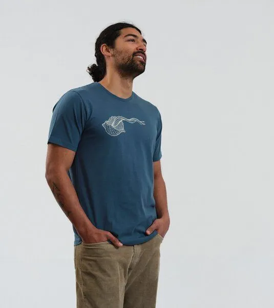 Gary Mash GARY MASH T-Shirt Muschel aus Biobaumwolle, Dunkles petrol (petrol), – Produktbild 1 von 4