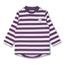 Sense Organics Sense Organics Baby Langarmshirt in Pflaume-Hellrosa geringelt, Modell LEJA – Produktbild 1 von 1