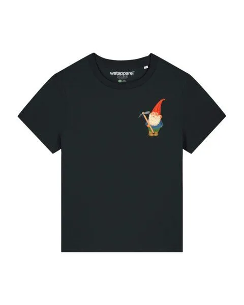 watapparel watapparel T-Shirt Frauen Gartenzwerg, Black, – Produktbild 1 von 3