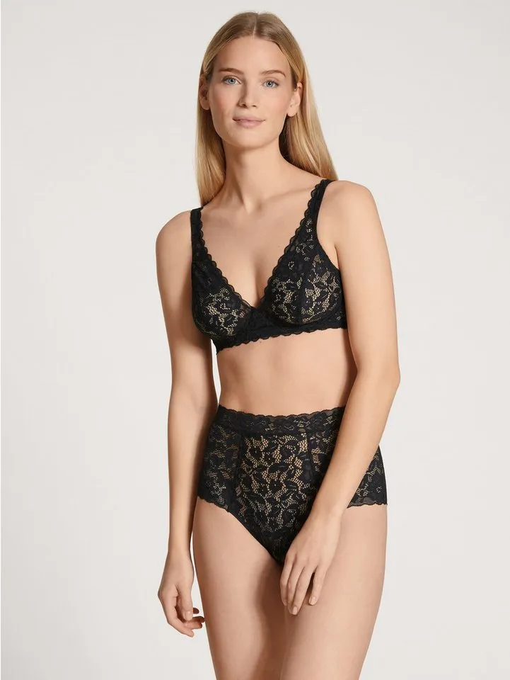 CALIDA CALIDA Taillenslip Natural Comfort Lace Damen (1-St) weiche Spitze, elastisch und mit breitem Bund, Schwarz, – Produktbild 4 von 5