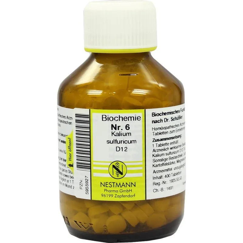 Nestmann Pharma BIOCHEMIE 6 Kalium sulfuricum D 12 400 St Tabletten – Produktbild 1 von 1