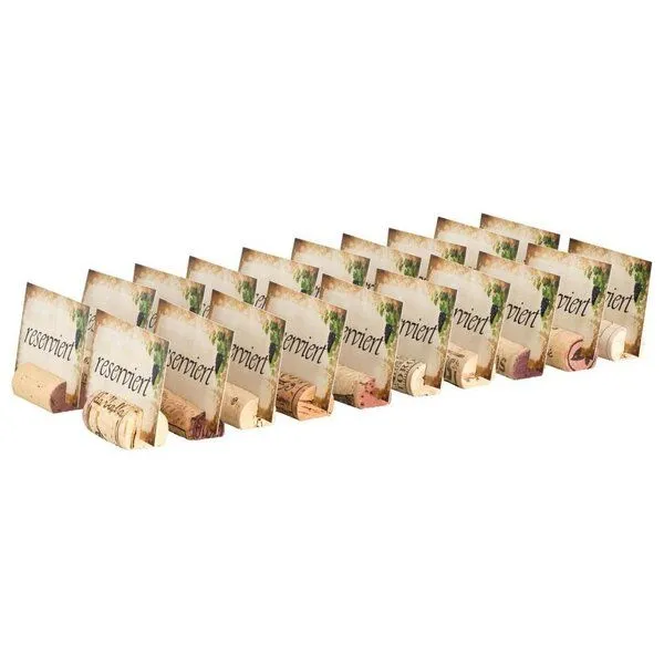 Kork-Deko Kork-Deko 20 Stk. Reserviert-Schilder mit gebrauchten Korken-Tischaufsteller für Gastronomie – Produktbild 2 von 2