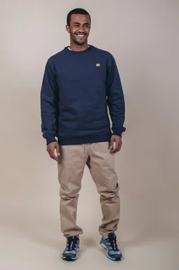 Trendsplant Trendsplant Herren vegan Pullover Essential Blau – Produktbild 1 von 1