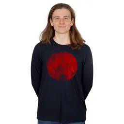 HANDGEDRUCKT HANDGEDRUCKT "Supermond" Männer Longsleeve – Produktbild 1 von 1