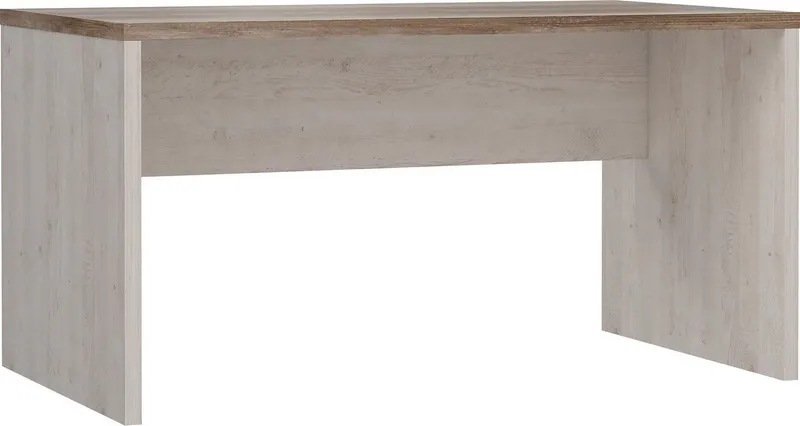 FORTE Schreibtisch Duro, Computertisch, in 140 oder 160 cm Breite, im Landhausstil, Weiß, – Produktbild 3 von 4