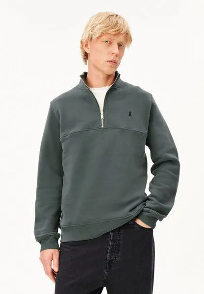 ARMEDANGELS ARMEDANGELS WAARLO FLEECE Herren Sweatshirt aus Bio-Baumwolle, Space steel, – Produktbild 1 von 4