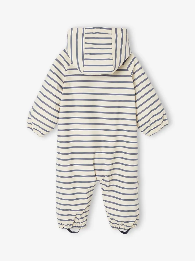 Vertbaudet Baby Regen-Overall mit Fleecefutter und Kapuze, Sandfarben, – Produktbild 4 von 4