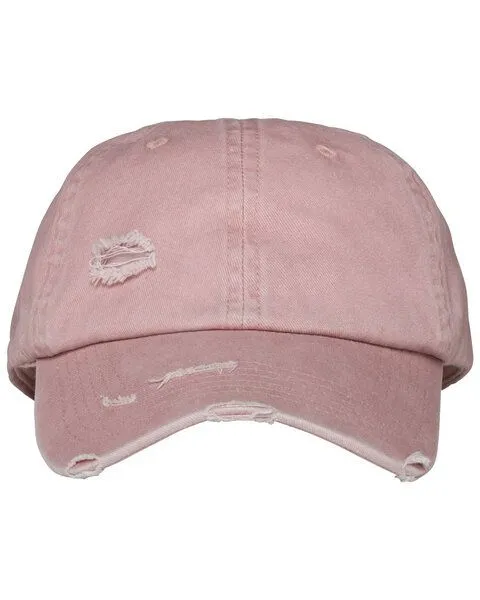 YTWOO YTWOO Nachhaltige Unisex-Kappe im zerrissenen Look, Rosa, – Produktbild 1 von 2