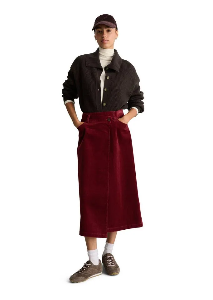 Marc O'Polo DENIM Webrock aus Baumwoll-Stretch, Rot, – Produktbild 4 von 5