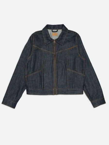 Nudie Jeans Nudie Jeans Damen Jeansjacke aus Bio-Baumwolle "Britta", Dry streaky blue (blau), – Produktbild 2 von 3