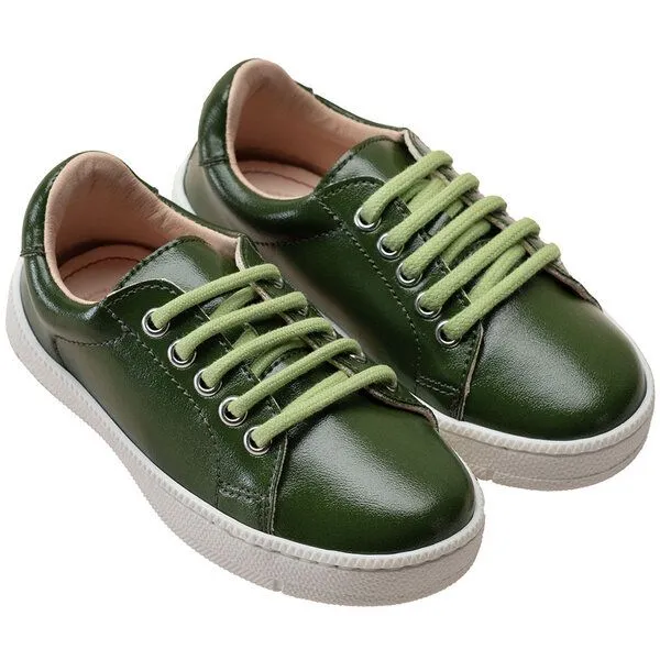 Pololo Pololo Sneaker aus Kaktus-Leder-Imitat vegan, Grün, – Produktbild 1 von 2