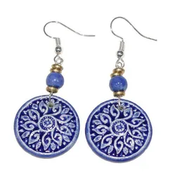 Schönes aus Indochina Schönes aus Indochina Schmuck Ohrringe aus Keramik Lotus, Blume und Fächer – Produktbild 1 von 1