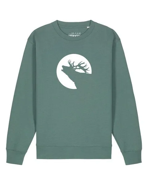 watapparel watapparel Sweatshirt Unisex Röhrender Hirsch, Green bay, – Produktbild 1 von 2