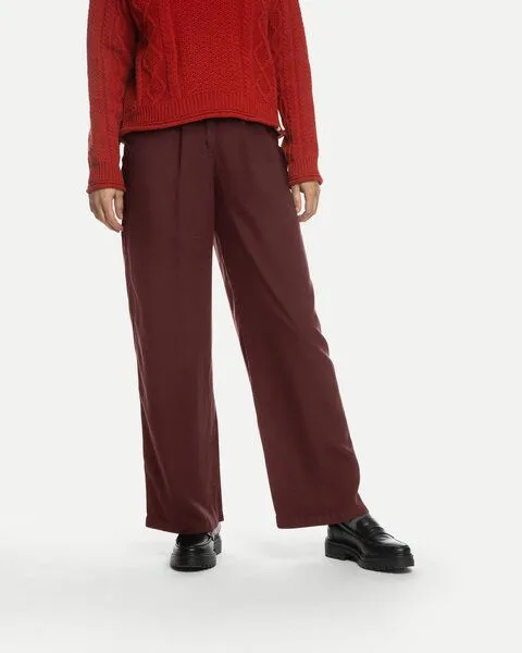 MATONA Matona Hose | Pleated Tencel Trousers | aus Lyocell, Maroon, – Produktbild 1 von 4