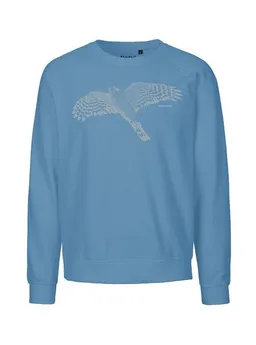 Peaces.bio - handbedruckte Biomode Peaces.bio - handbedruckte Biomode Bio Damen-Sweatshirt Loose Fit Sperber – Produktbild 1 von 1